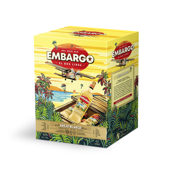 RHUM EMBARGO ANEJO BLANCO 4,5L - 40% Vol.